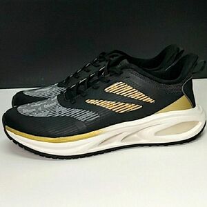 AVIA Size 10 Black & Gold RUNNING SHOES Athletic Sneakers
